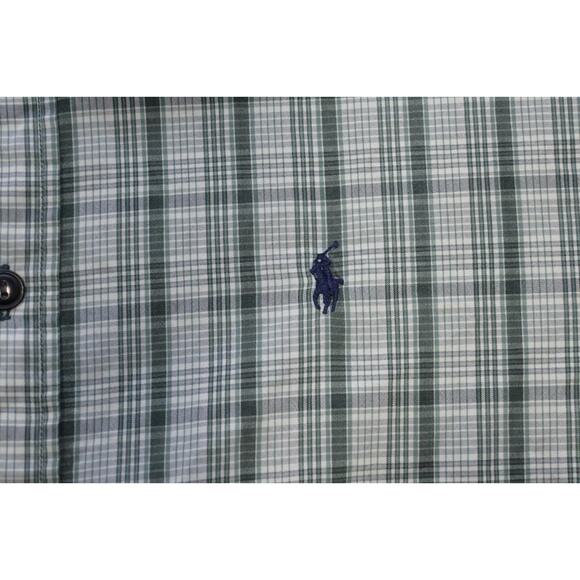 VTG Ralph Lauren Sport Button Up Shirt Short Sleeve Plaid Button Up Mens Size XL - Picture 5 of 7